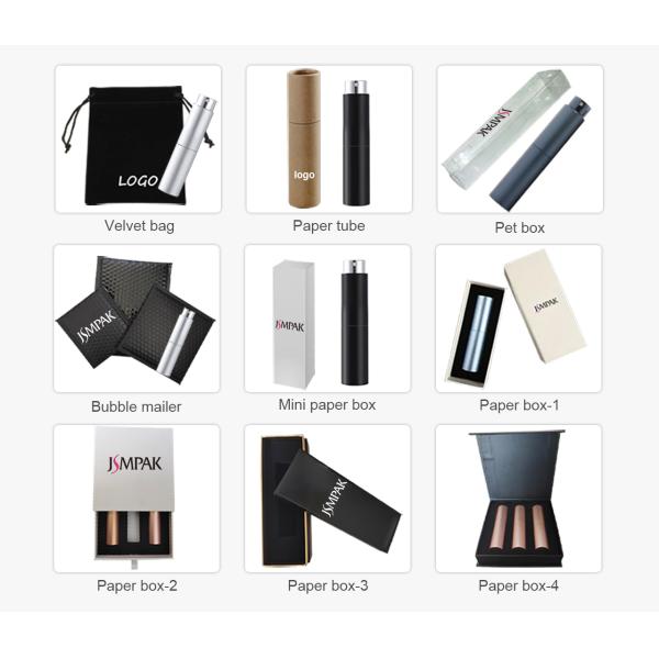 Luxury Aluminum Cosmetic Packaging Custom Bottom Filling Travel Case Leather 5Ml Atomizer Perfume Refill Bottle