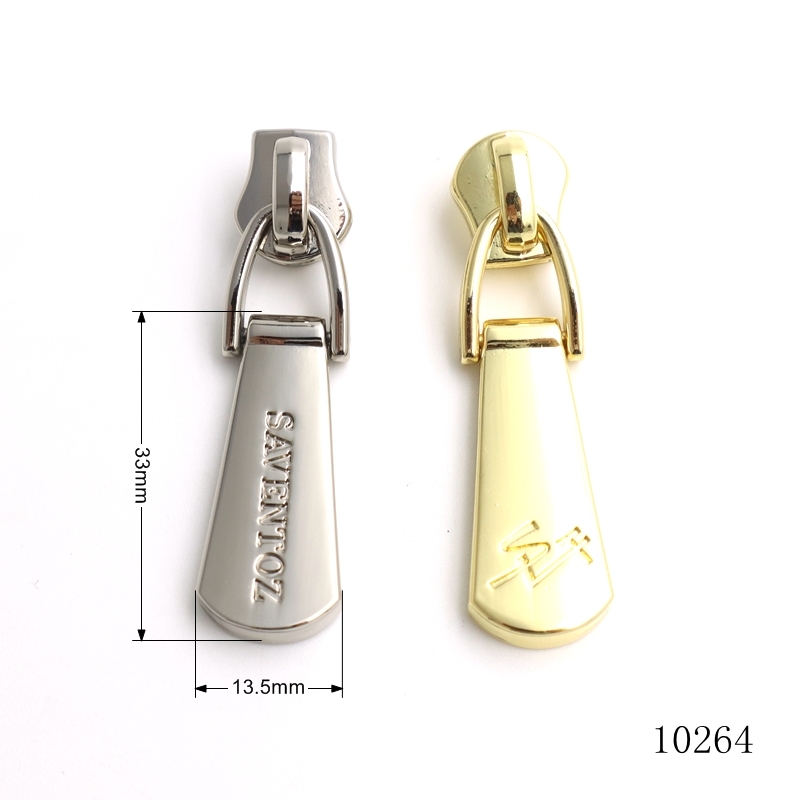 OEM ODM Metal Zipper Puller #5 Bag Zip Puller With Engraved Logo