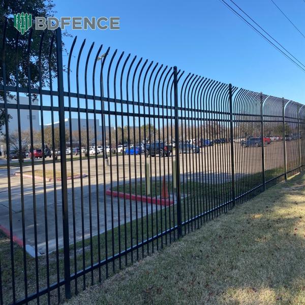Perimeter Tubular Steel Fence Security Focused