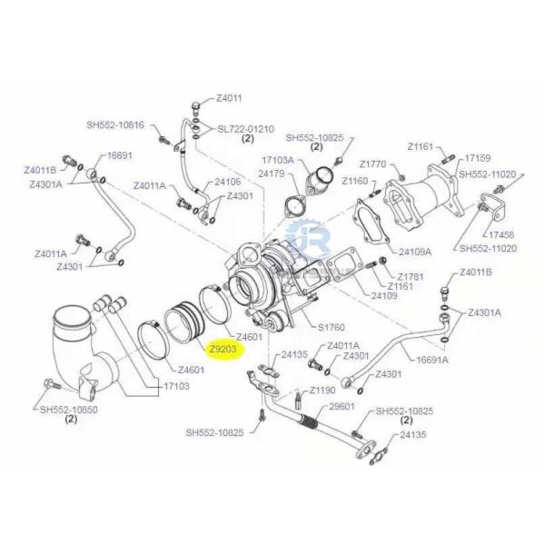 Части экскаватора шланга для подачи воздуха SK350-10 Kobelco VHSZ92033895 Turbo