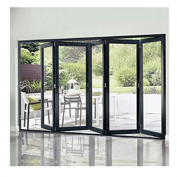 Enhanced Energy Efficiency Aluminum Alloy Bifold Waterproof Doors With Stainless Steel