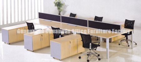 6 person 55mm Aluminum frame with MDF Office Furniture Workstations CD-8821