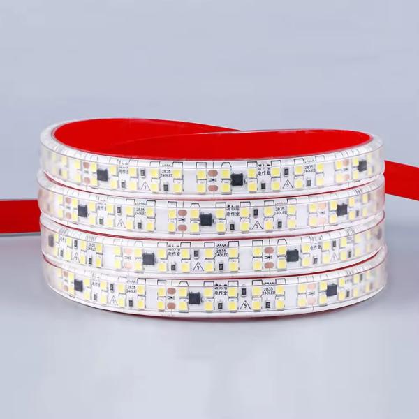 No-driver High Voltage 220V Driver-free Self-adhesive Light Strip 240leds smd 2835 IP67 IP65 Decorative Line Light