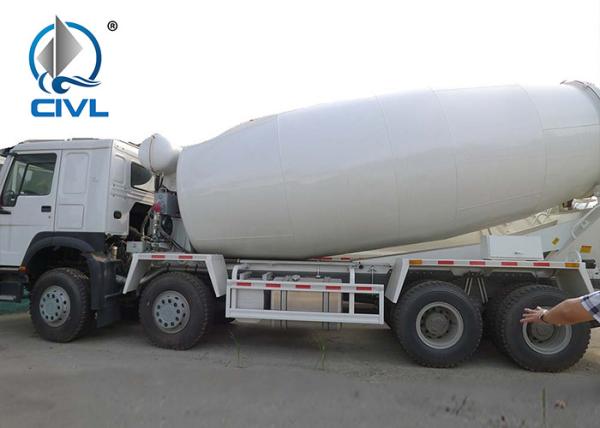 Self Loading Concrete Howo 8x4 Mixer Trucks EURO2 Standard Diesel Truck