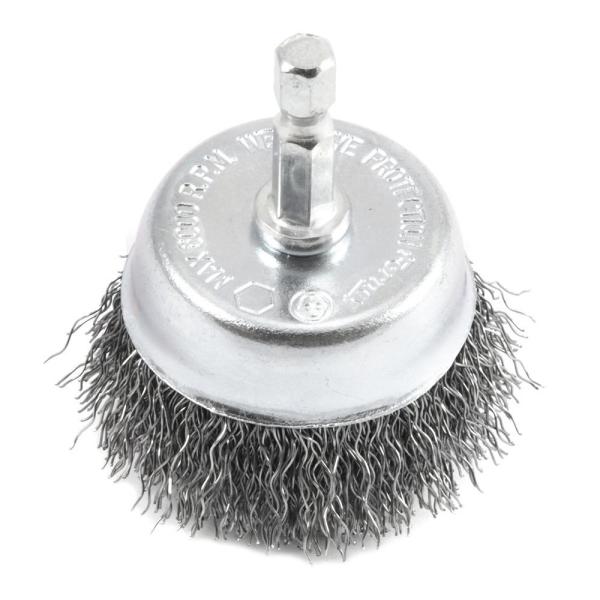 Copper Steel Twist Knot Wire Brush , Dust Proof Cup Type Wire Brush