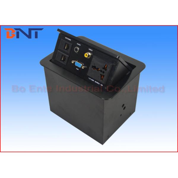Conference Room AV Desktop Power Pop Up Sockets With Audio / Video / VGA