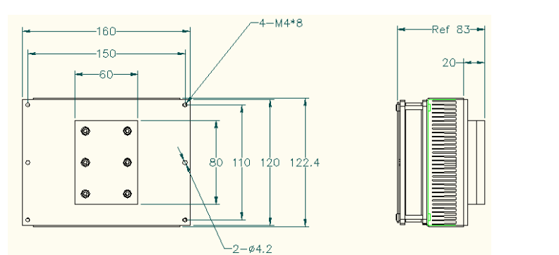 50W Air to Plate thermoelectric Cooler for Medical diagnostics 、 Industrial device and Analytical instrument