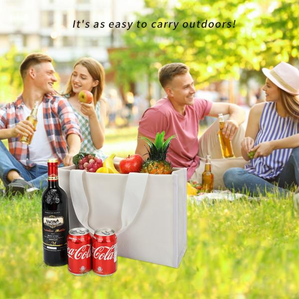 Canvas Tote Bag Eco Friendly Shopping Bags Retail Heavy Duty Thick Bottom 4x4x10