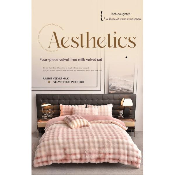 2023 Горячие кроличьи волосы 4-х кусочек набор в кроличьей бархатный молочный бархатный для одноразового дома