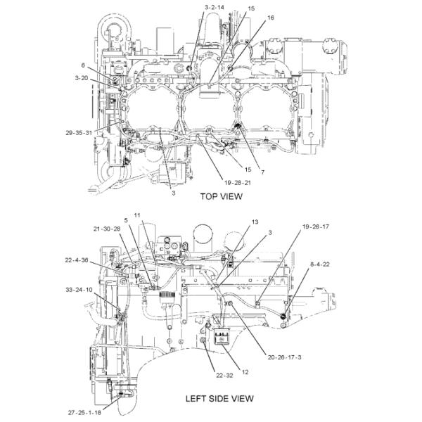 222-4086 2224086 Arnés de cableado para cargadora de ruedas Piezas eléctricas de montaje para C12 C15 966G II 972G II