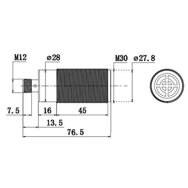 антенна 40mm RFID установленная на швейную машину для того чтобы определить число бирок одежды и записать рабочее временя