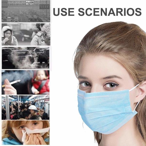 Adjustable Nose Piece Disposable Face Mask , Non Woven Surgical Mask Customized