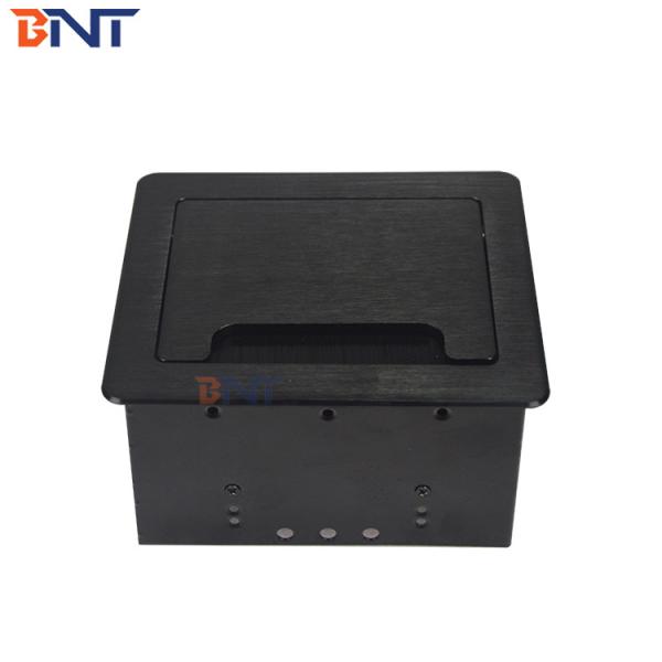 BNT Hot sale office furniture clamshell brush hidden in desk table mounted socket box