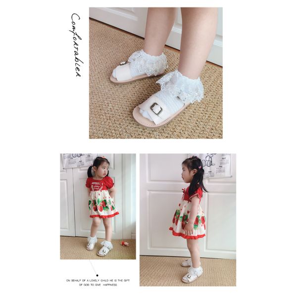 Real Leather Length 16.3cm Kids Sandals Shoes