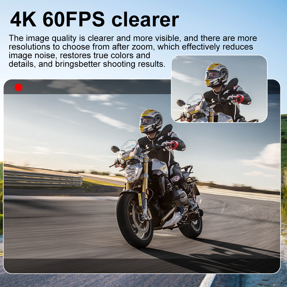 4K Waterproof Sports Action Camera with 170 Wide Angle Dual Touch Screen WiFi 30m Housing 2.4G Remote Control for Outdoor Use