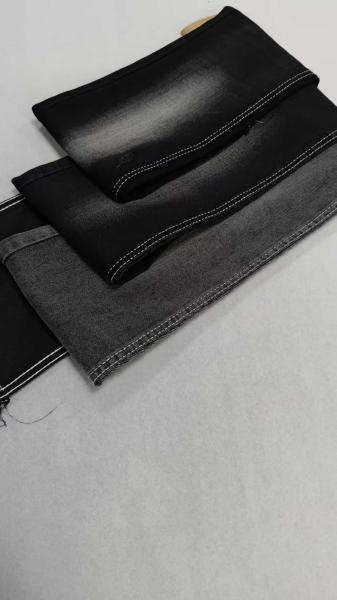 Middle elastic Siro  9.7oz Black with full width 180cm construction 10+10*12/40/75TR Denim fabric  JSD3431A for men jeans