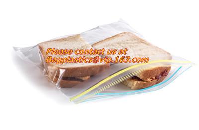 Open Strip slide lock plastic Saddle pack zipper bags, Snack, Sandwich, XL Sandwich, Pint, Quart, Gallon sizes, minigrip