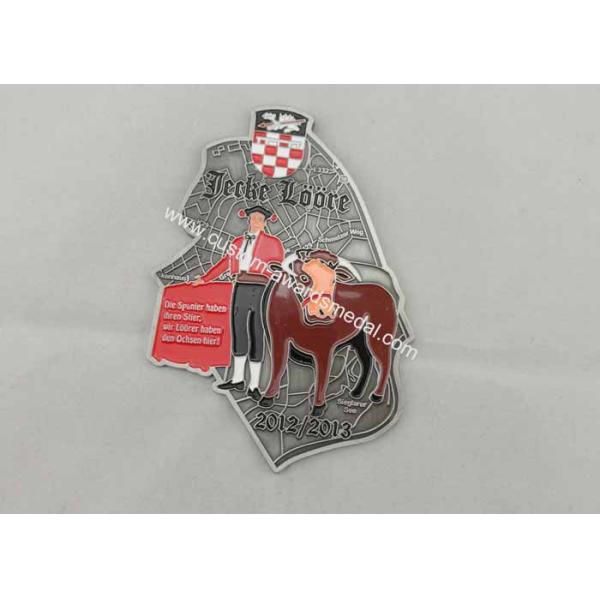 Zinc Alloy / Pewter Jecke Loore Karneval Carnival Medal by Die Casting, Antique Nickel Plating
