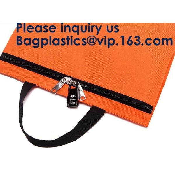 Cash Money Reusable Deposit Security Locking Factory Custom Made Bank Locking Night Deposit Bag With Lock, bagease