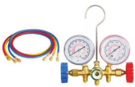 134A environmental protection Paper carton Gauge set with straight quick connector  2196 pipe pressure 600PSI-3000PSI