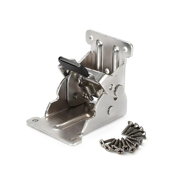 90° Self-locking Folding Hinge Thickened Hardware Accessory for Dining Table Chair Bed Leg Coffee Table Support