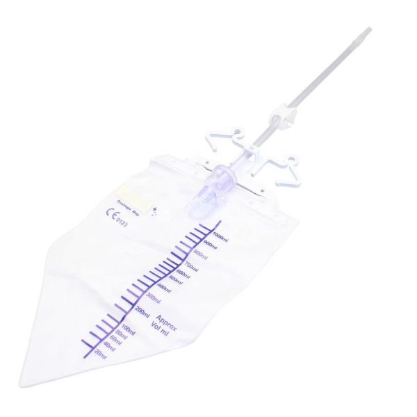 Durable Drainage Bag for Silicone Reservoirs – Anti-Reflux Design with PVC Tube