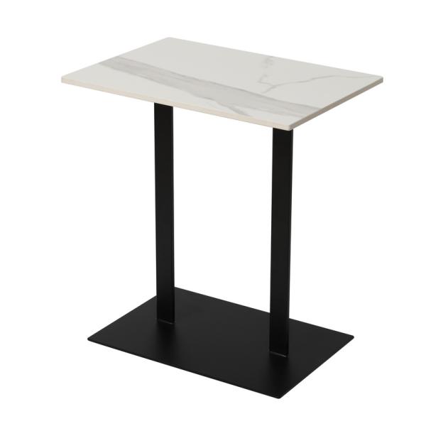 Smooth Surface Ceramic Bedside Table Scratches Resistant With Iron Base