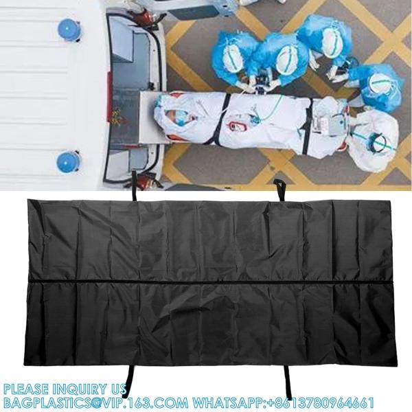 Body Bag, Leak Proof Cadaver Morgue Bodies Bag With 4 Handles, Center Zipper, Emergency Bodies Storage Bag Funeral