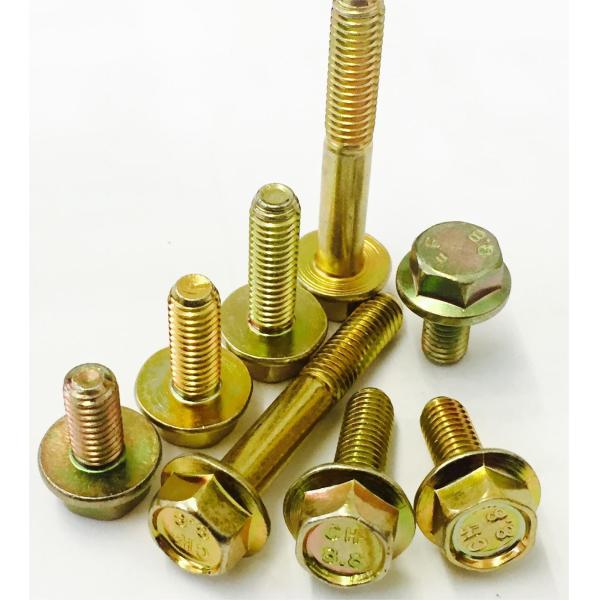 M12 M10 Hex Head Flange Metal Bolt  Brass Copper Bronze H59 H62 Zinc Plating Din6921