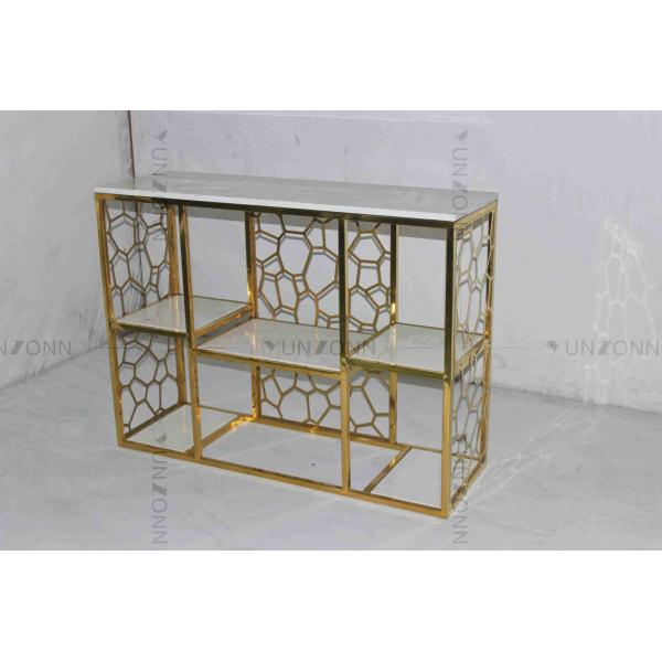 Антиржавейная таблица чая таблицы консоли нержавеющей стали трубчатая стильная декоративная для живущей комнаты