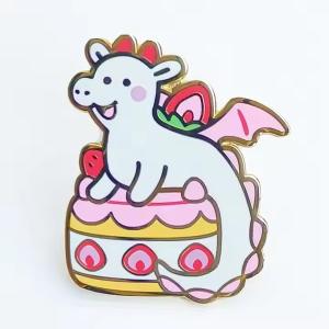 Custom Logo Hard Enamel Glitter Pearl Lapel Pin Metal Badge for Kpop Anime Fashion