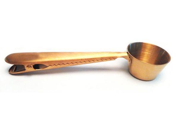 Food Grade Stainless Steel Coffee Measuring Spoon With Bag Clip Metal Coffee Scoop