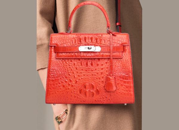 Dongguan manufacturer sells new crocodile skin handbag for ladies with customized logo