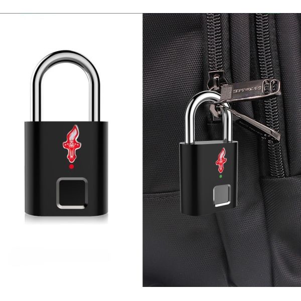 Hot Selling Durable Biometric 10 Fingerprints TSA Smart Fingerprint Padlock Custom Luggage Security with Travel Luggage