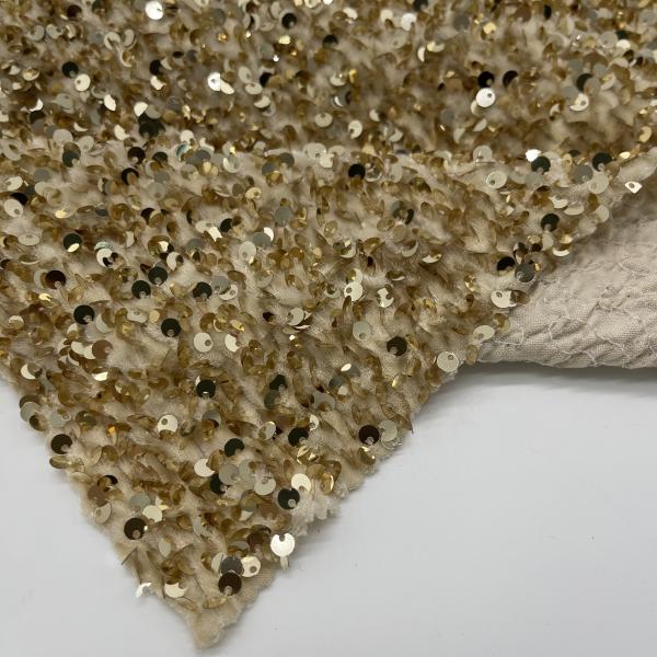 Tissu en treillis à soie brodé à l'étoffe M05-010