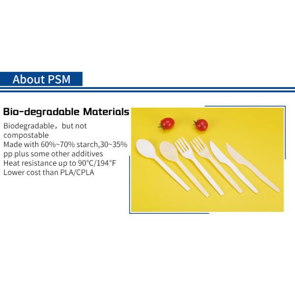 PSM Disposable Eco Friendly Cutlery Biodegradable For Camping