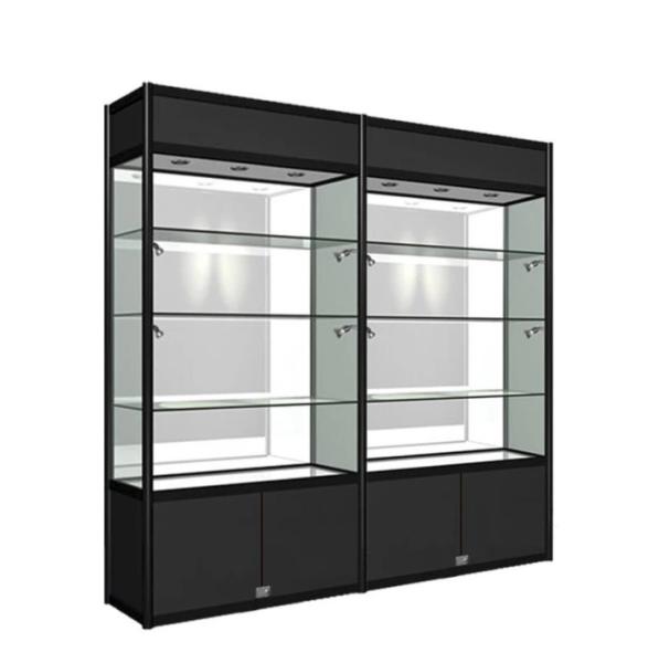 Fashion Metal Jewellery Display Cabinet , Durable MQ-030 Tall Glass Display Cabinet