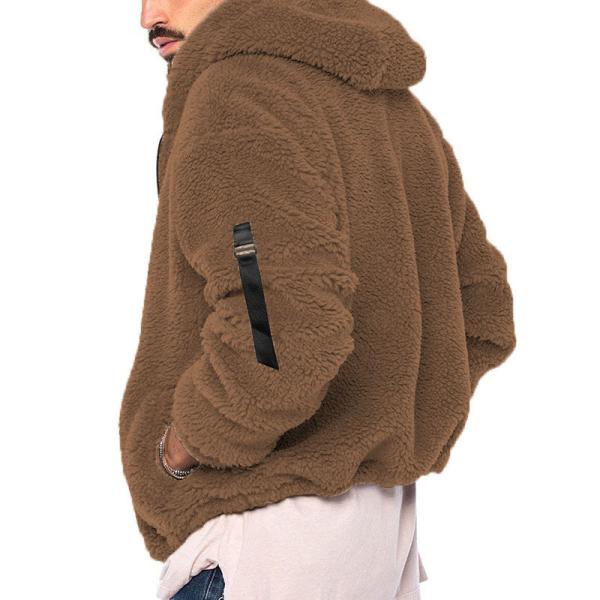 Double-sided Arctic Velvet jacket for men featuring windproof and cotton material