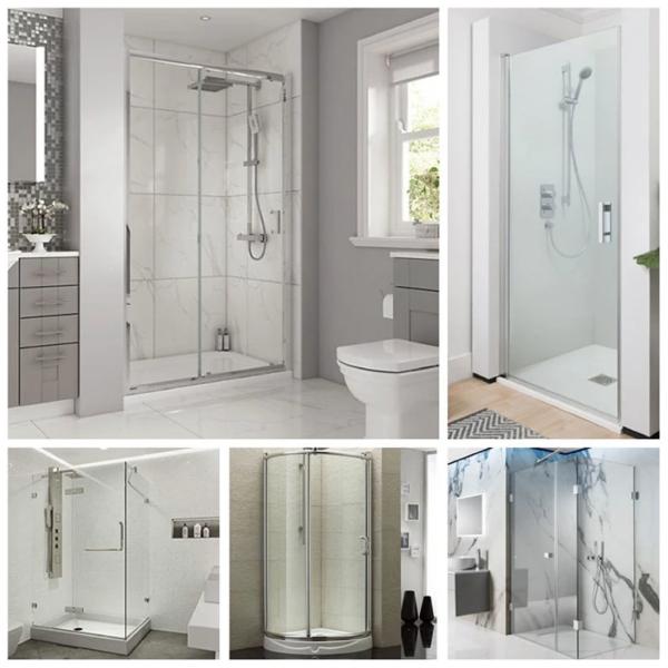 Bathroom Shower Bath Screens Glass End Panel Waterproof Bathroom Sheet Wall Paneling