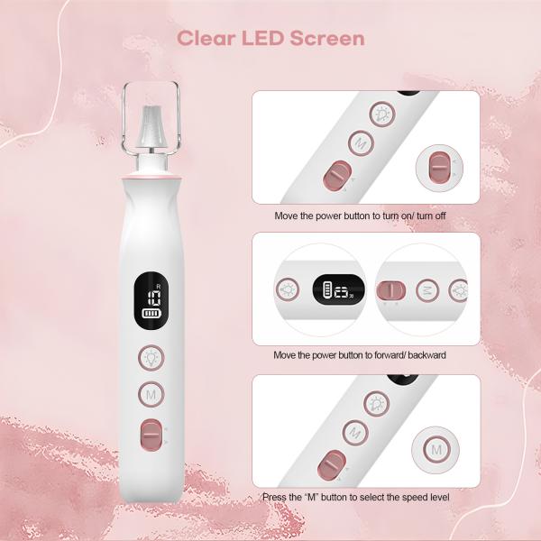 Electric Manicure Professional 10 in 1 Portable Pedicure Nail File Set Nail  Polisher