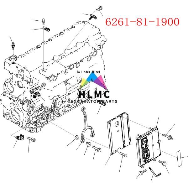 6261-81-1900 6261811900 Air Sensor Pressure Excavator Parts PC200-8 PC220-8 PC240LC-8