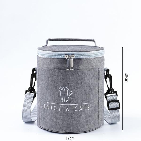Adjustable Shoulder Strap Insulated Reusable Lunch Bag for Women Allover Print Food