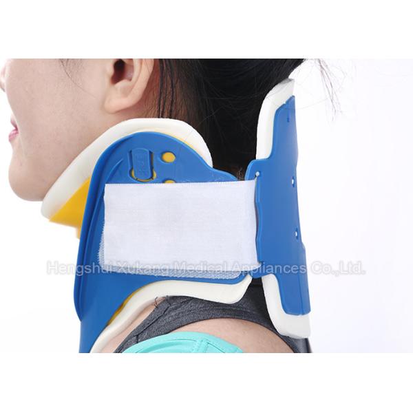 Waterproof First Aid Cervical Collar Neck Brace , Blue And White Rigid Plastic Cervical Collar