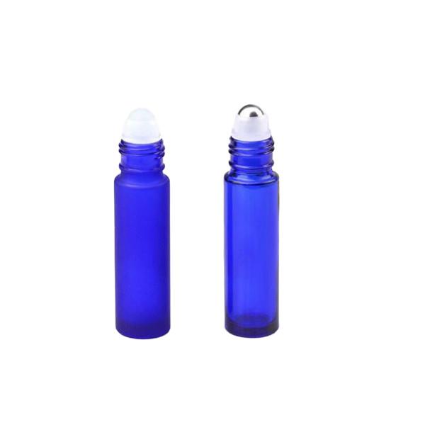 Bouteilles à rouleau en gros pour huiles essentielles ‌Bouchon en plastique noir Bille métallique Bouteilles à rouleau colorées de 10 ml