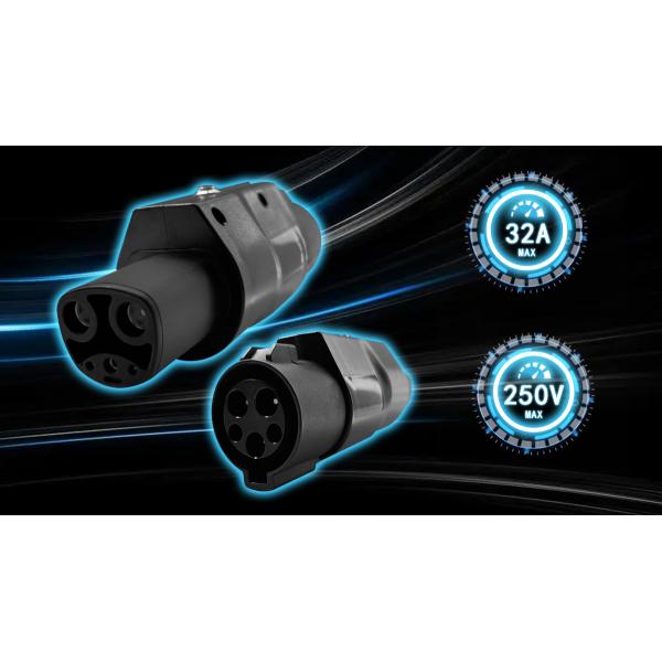 Compact and Portable 220V 7KW 32A Adapter for Tesla Car Type 1 Charging Pile to Tesla Car EV Charge Customized Plug Type1