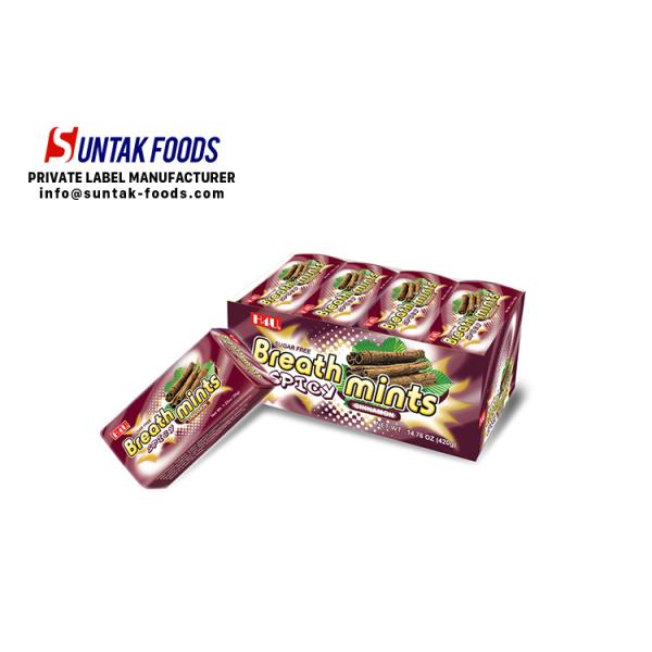 Fresh Breath Healthy Sugar Free Mint Candy Hot Spicy Cinnamon Flavor