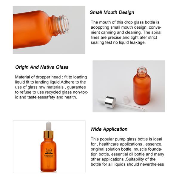 10ml 15ml 100ml Serum Oil Dropper Glass Bottle Custom Color