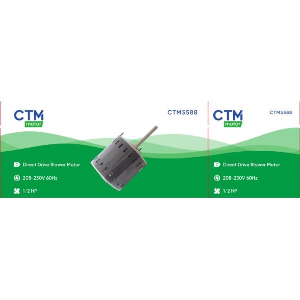 Мотор обработчика воздуха двигателя для воздуходувки 208~230VAC 1/2HP 1075/3RPM HVAC безредукторной передачи UL