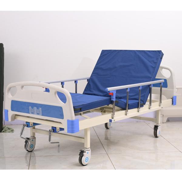 ABS Headboard Hospital Clinic Manual Nursing Bed Two Crank