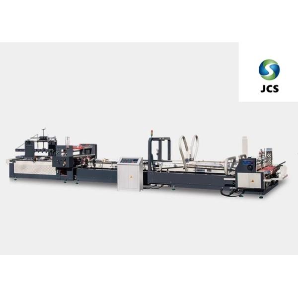PLC Program Control Carton Folding Gluing Machine Adjusted Conveniently